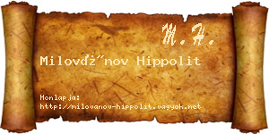 Milovánov Hippolit névjegykártya